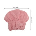 thumbnail image 2 of Unique Bargains 1pc Water-absorbent Quick Drying Bow Hair Towel 9.45"x 11.81" Pink, 2 of 5