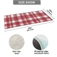 thumbnail image 3 of Dailycode Red and White Plaid Bathroom Rugs Non Slip Absorbent Soft Plush Quick Dry Bath Mat, 39"x20", 3 of 8