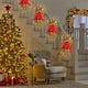 thumbnail image 2 of Decoración de escalera de Navidad Artificial con piñas y campanas de lazo corona de decoración de Navidad para decoración de puerta de entrada de escalera JShteea El nuevo, 2 of 9