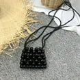 thumbnail image 5 of SENSETH Handmade Black Beaded Bag Mini Cross Body Handbag Shoulder Bag with Dual Strapes for Women, 5 of 5