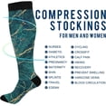 thumbnail image 4 of FREEAMG Marble Compression Socks for Men & Women Knee High Stockings for Running, Sport, Hiking & Travel, 4 of 7