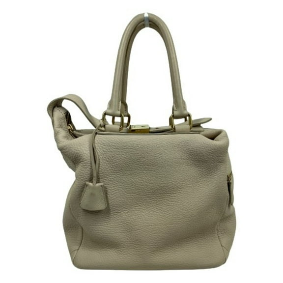 Pre-Owned CELINE Old logo Bag Hand Bag Beige (Good)