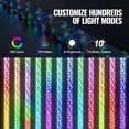 thumbnail image 4 of KFFKFF 1 Unit 4 Foot Whip Light, Dual-Control (APP & RF Remote) LED Whip, Water-Resistant 360° Spiral RGB Chasing Light Whip with Two Flags,for UTVs, ATVs, Motorcycles, RZR, Can-am, Trucks, 4 of 9