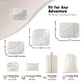 thumbnail image 7 of 4+4 Set Packing Cubes, Travel Luggage Organizers,Cream, 7 of 7