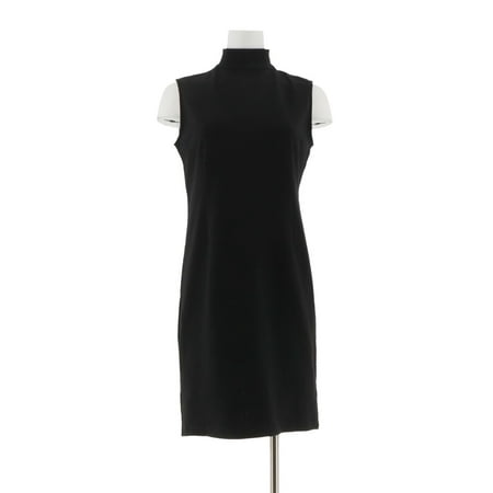 Joan Rivers Petite Length Mock Neck Little Black Dress (Best Little Black Dress For Petites)