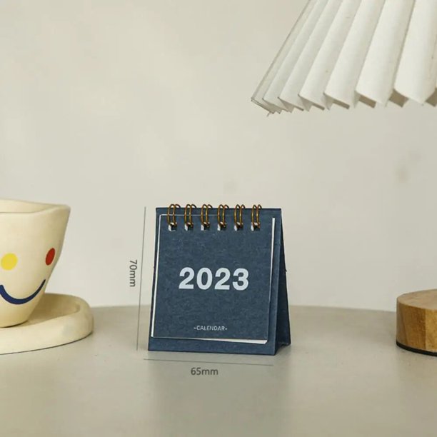 Calendario pequeño Simple 2023 Mini Calendario de escritorio Plan fresco y de gama alta Calendario de escritorio adornos de mesa calendarios de Adviento