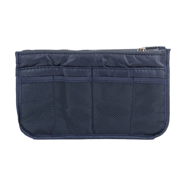 Bolsa de cosméticos multifuncional, bolsa con cremallera de doble capa, bolsa de lavado, hecha de nailon