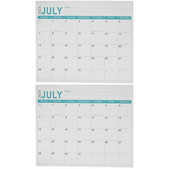 MLINS 2pcs Paper Calendar Magnetic Calendar Fridge Calendar Paper Calendar Magnetic Fridge Paper English Calendar