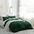 thumbnail image 3 of IR Imperial Rooms 3 Piece Duvet Cover Set Soft Microfiber Button Closer Emerald Green Color King All-Ages, 3 of 7