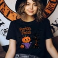 thumbnail image 4 of Purkin Patch Cat Shirt, Cute Pumpkin Cat Halloween Tee, Ash, Size L, 4 of 6