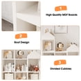 thumbnail image 5 of 7-Cubby Kids Bookshelf Wooden Toy Storage Organizer Bookcase Toddlers Playhouse Cabinet Shelf White Cubby Storage Toy Shelf for Playroom, Nursery, Kids Room, 5 of 9