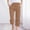 Coffee, variant on Bzhegqhd Fashion Womens Casual Color Elastic Loose Pants Capris with Pocket