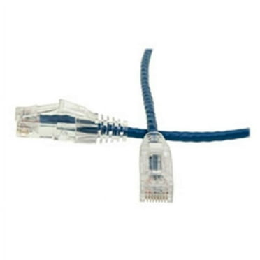 CableWholesale 10X8-86100.5 6 in. Slim Cat6 Ethernet Patch Cable - Snagless Boot, Blue