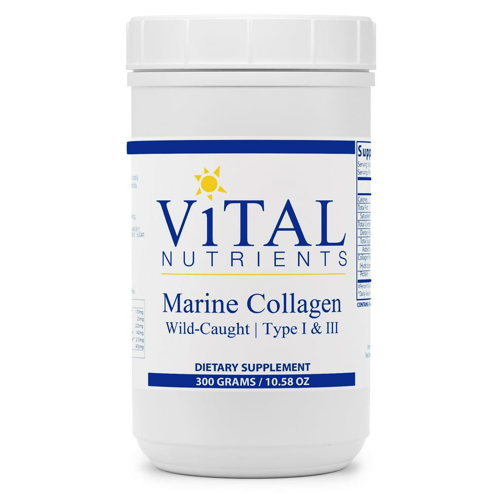 Vital Nutrients Marine Collagen Powder Type 1 and 3 Collagen