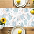 thumbnail image 4 of Burlap Table Runner 36 Inches Long, Summer Ocean Abstract Conch Non-Slip Kitchen Table Runners for Dining Room Everyday Use Party Table Decorations Watercolor Blue Corals, 4 of 9