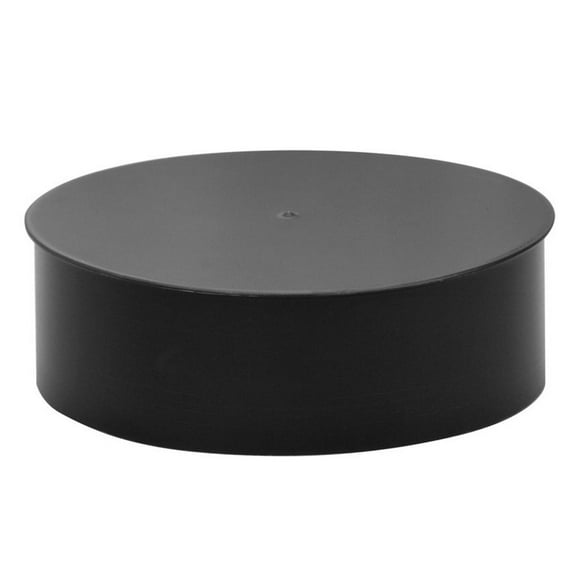 6" Diameter 24 Gauge Round Black End Cap