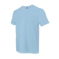 thumbnail image 6 of IYTR Men Casual Shirts Crew Neck Short Sleeve Slim Fit Muscle T-Shirt Textured Pattern Casual Summer Gym Workout Athletic Solid Color Tee (Light Blue,XXXL), 6 of 7