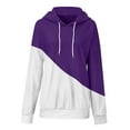 thumbnail image 5 of fvwitlyh White Hoodie Women's Ruby Ruffle-Shoulder Supersoft Stretch Sweatshirt Purple X-Large, 5 of 5