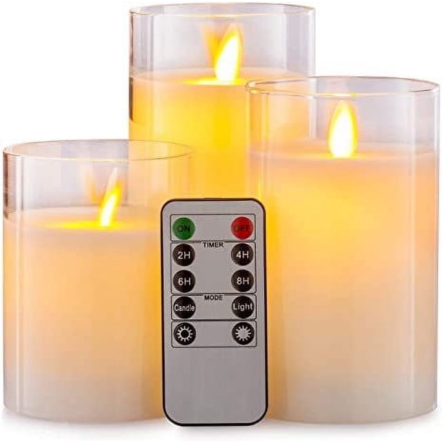 Yhmxh Home Decor,House Warming Gifts New Home Electronic Candle With Remote Control LED Flame Candle Household Use