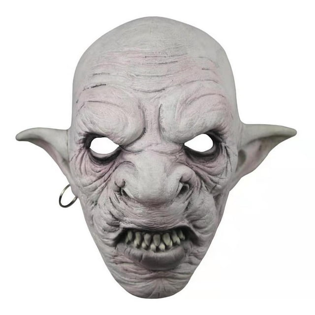 Disfraz de cosplay, máscara de duende de Halloween, casco de látex