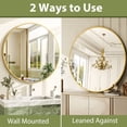 thumbnail image 4 of Lumora 24" Round Bathroom Mirror Wall Mirror Metal Frame Circle Mirror, Gold, 4 of 7