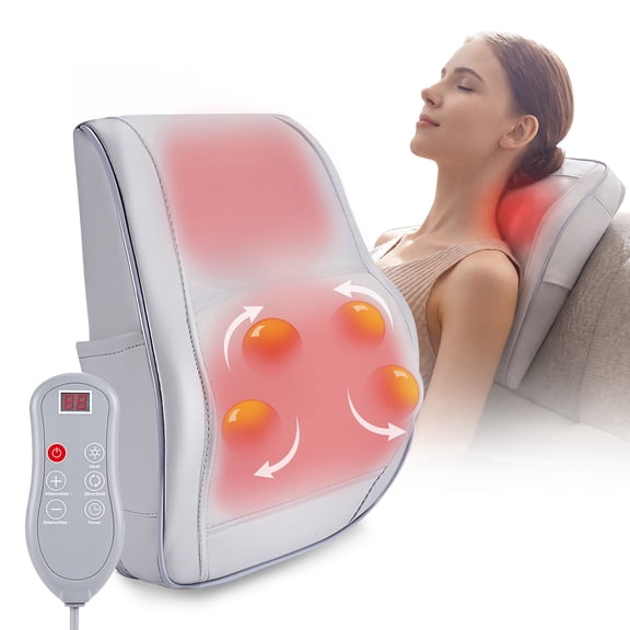 Neck and Back Massager with Heat, Shiatsu Deep-Kneading Massager for Chairs, Car, Gift for Women & Men