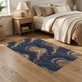 thumbnail image 2 of ODIKA 5'x7' Washable Area Rug Non-Slip, Chair-Friendly Front Door Vintage Fade Asymmetrical Swirl Contemporary Bedside for Dining Room, Under Table, Home Office, 2 of 7