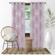 thumbnail image 2 of Deconovo Cortinas opacas con diseño floral en color rosa lavanda de 132 x 243 cm con aislamiento térmico., 2 of 7