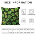 thumbnail image 6 of Nawypu Lucky Shamrock Four Leaf Clover Pattern Pillow Covers Shamrocks Throw Pillows Cover for Home Decor Room Bedroom Sofa Couch Outdoor Pillow Covers&nbsp;2pc, 6 of 6