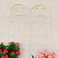 thumbnail image 5 of 2 Pack Metal Garden Trellis 71 x 19.7 Rustproof Outdoor Trellis for Climbing Plants Vertical Flower Vine Support Cream White, 5 of 11