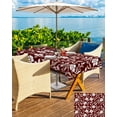 thumbnail image 5 of Outdoor Tablecloth with Umbrella Hole for Patio/Picnic/Party/Camping, Red White Floral Waterproof Table Cloth Rectangle Table Cover Washable, Farmhouse Retro Botanical Leaves 54"x 80", 5 of 7