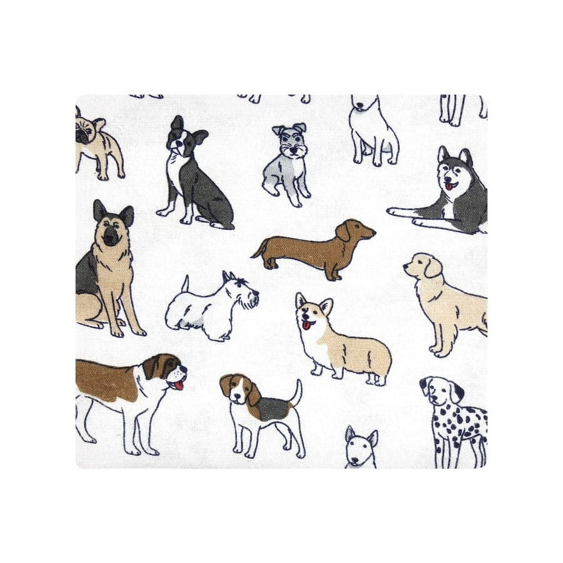 Hudson Baby Infant Boy Cotton Poly Flannel Receiving Blankets Bundle, Handsome Dogs, One Size