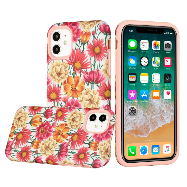 iPhone 14 Mixed Flower Bouquet Floral Pattern Case