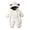 White, variant on Infant Cloud‑quilted Hooded Snowsuit Dual‑zipper Fleece Lined Padded Jumpsuit Warm Winter Outerwear Romper(18-24 Months,Blue)