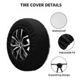 thumbnail image 2 of Naloa Tulips Flowers PVC Leather Spare Tire Wheel Cover for Car Truck SUV Camper Trailer Universal Fit many size17 inch, 2 of 6