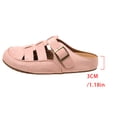 thumbnail image 7 of Rokment Womens Closed Toe Gladiator Clogs Suede Buckles Comfortable Backless Slip on Walking Flat Sandals for Boho Beach Summer 2026 Pink Size 7, 7 of 7