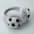 thumbnail image 2 of Adorable Cartoon Football Themed Winter Ear for Kids Soft Cozy Earmuffs Youth Outdoor Cold Weather, 2 of 4