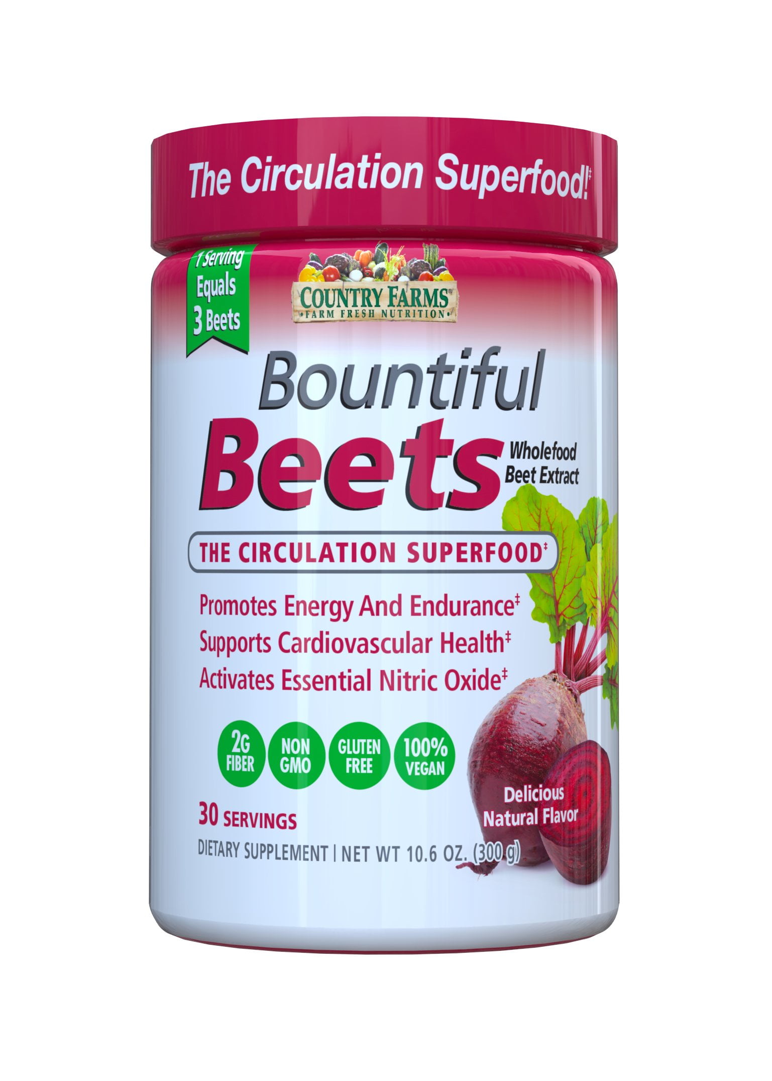 Country Farms Bountiful Powder Beets Extract, Natural Flavor, 10.6oz 6