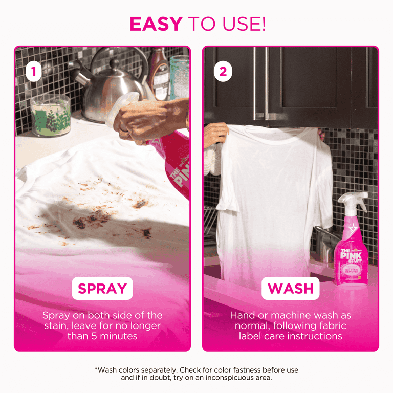 The Pink Stuff Laundry Oxi-Stain Remover Spray, 16.9 fl oz photo 5