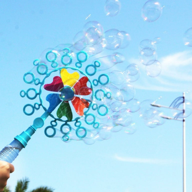 Windmill Bubble Wand In Handle Kids Outdoor Fun Play Toys Léger pour les  enfants