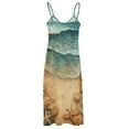 thumbnail image 5 of Beach Seashell Starfish Sleeveless Dress for Women Clothing Female Women's Summer Skirt, 5 of 7