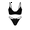 Black, variant on Women's Cotton Wireless Seamless Bra and Thongs Sets Comfort Wirefree Bralette Bra