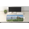 thumbnail image 2 of Amsterdam Computer Mouse Pad, Daytime View of Zaanse Schans Windmills Netherlands Landscape of Greenery, Rectangle Non-Slip Rubber Mousepad Large, 31" x 12" Gaming Size, Multicolor, by Ambesonne, 2 of 2