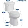 thumbnail image 5 of Two-Piece Toilet,Modern 2-Piece Powerful Flush Comfort Height Toilet,21 Inch High Toilet Elongated Toilet With Quiet Soft-Closing Seat,For Seniors & Tall Person, 5 of 5