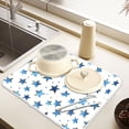 thumbnail image 6 of Ryvnso Cute Stars Dish Drying Mat for Kitchen Countertop 16x18 Small Dish Pad Drainer Rack Dish Sink Mats, 6 of 7