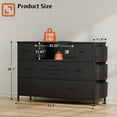 thumbnail image 5 of GIKPAL Black Dresser, Chest of Drawers TV Stand with 8 Drawers and LED Lights, Wide Dressers for Bedroom with Power Outlet & Side Pockets Furniture, 5 of 6