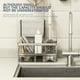 thumbnail image 5 of Escurridor de esponja de cocina de acero inoxidable con dispensador de jabón, organizador de fregadero duradero para toallas y esponjas, solución de almacenamiento de encimera que ahorra, 5 of 7