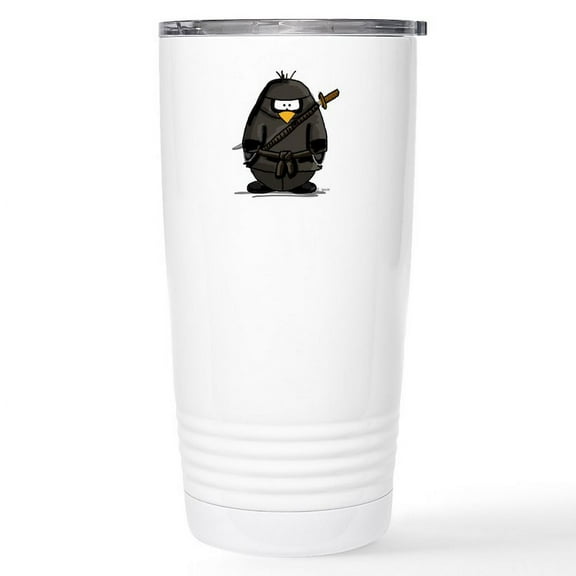 CafePress - Martial Arts Ninja Penguin Stainless Steel Travel - Insulated Stainless Steel Travel Tumbler 20 oz.