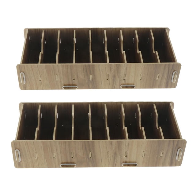 2x Caja de Almacenamiento de Tarjetas de de Escritorio Organizador de Cajas Organización de Oficina shamjiam Organizador de tarjetas de visita de madera