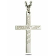 Men's Stainless Steel Flag Cross Necklace-Proverbs 30:5 by Shields of Strength
